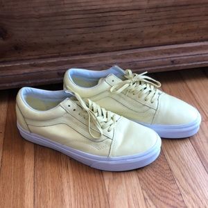 Yellow Leather Summer Old Skool Vans!